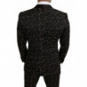 Abito da smoking slim in 3 pezzi floreale nero - IT48 - M
