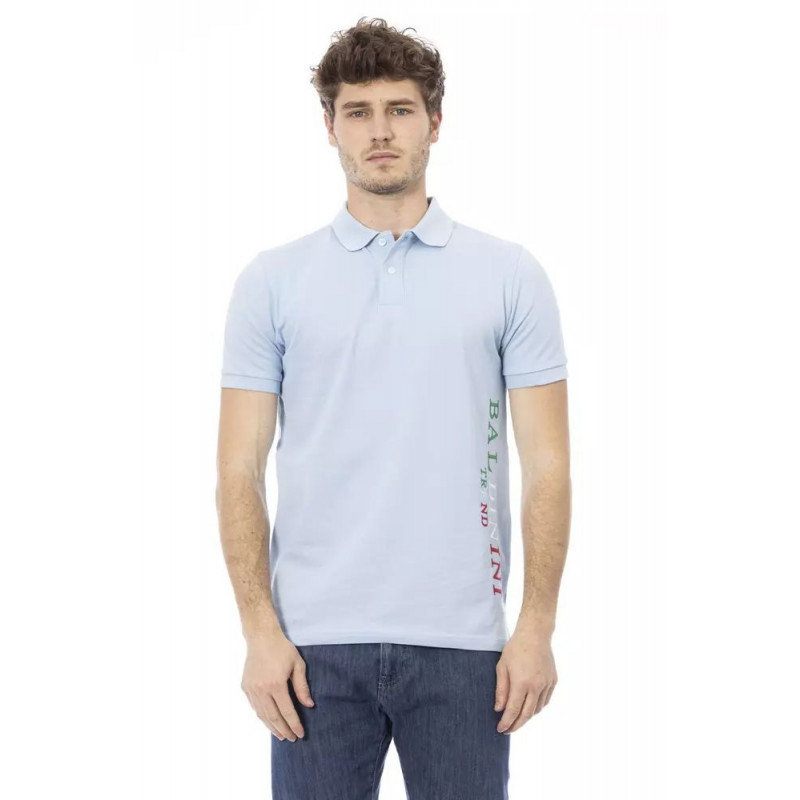 Polo in cotone azzurro - XL