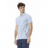 Polo in cotone azzurro - XL