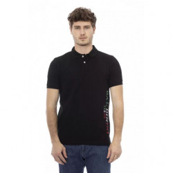 Polo in cotone nero - XL