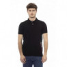 Polo in cotone nero - XL