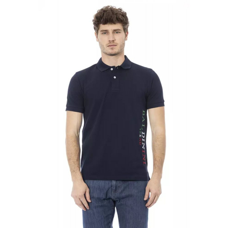 Polo in cotone blu - XL