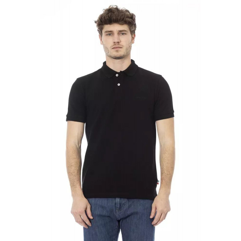Polo in cotone nero - XL