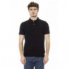 Polo in cotone nero - XL