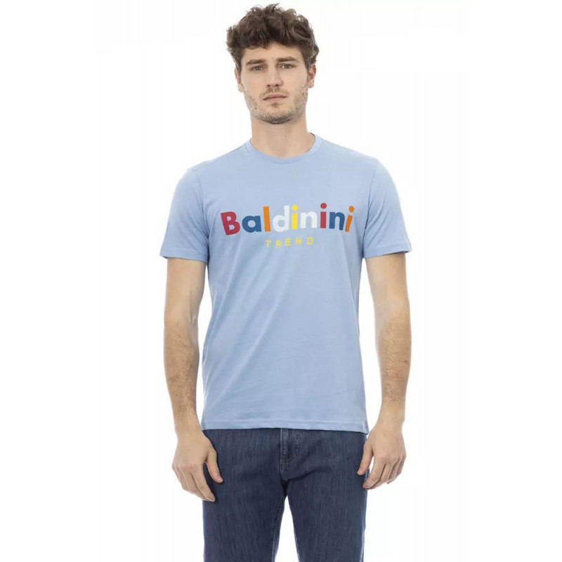 T-shirt in cotone azzurro - XS