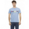 T-shirt in cotone azzurro - XS