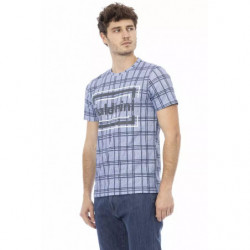 T-shirt in cotone azzurro - M