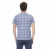 T-shirt in cotone azzurro - L