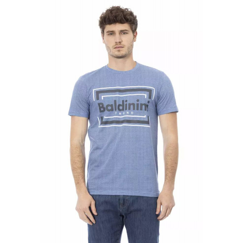 T-shirt in cotone azzurro - M