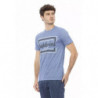 T-shirt in cotone azzurro - M