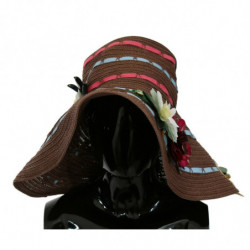 Cappello floreale in paglia...