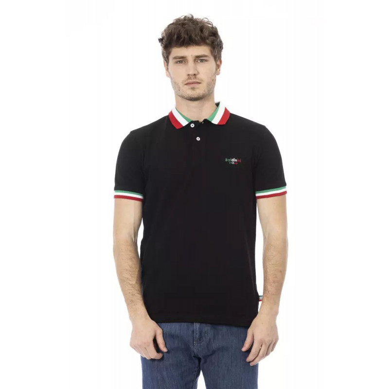 Polo in cotone nero - XL