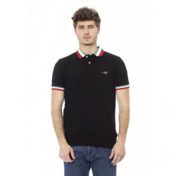 Polo in cotone nero - XXL