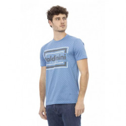 T-shirt in cotone azzurro - L