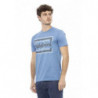 T-shirt in cotone azzurro - L
