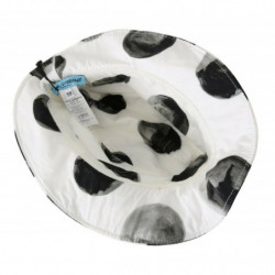 Cappello da pescatore cotone bianco motivo pois grandi - 58 CM-M