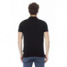 Polo in cotone nero - XL