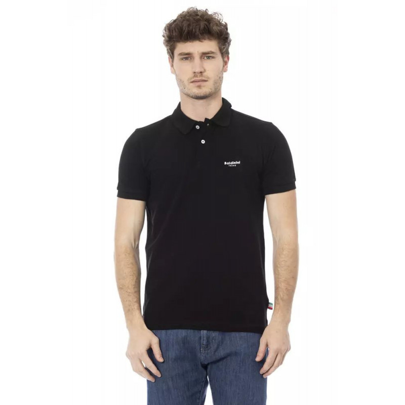 Polo in cotone nero - XXL
