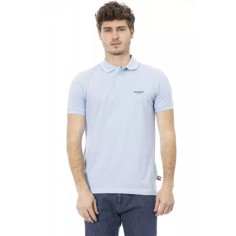 Polo in cotone azzurro - XL