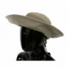 Cappello Panama a tesa larga in pelle di agnello 100% beige - 57 CM-S