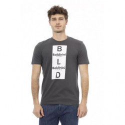 T-shirt in cotone grigio - S
