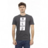 T-shirt in cotone grigio - S