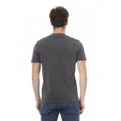 T-shirt in cotone grigio - S