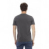 T-shirt in cotone grigio - S