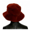 Cappello secchiello tesa larga pelliccia rossa bordeaux - 58 CM-M