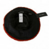 Cappello secchiello tesa larga pelliccia rossa bordeaux - 58 CM-M