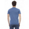 T-shirt in cotone azzurro - L