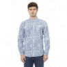 Camicia in cotone azzurro - XXL