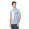 T-shirt in cotone azzurro - L