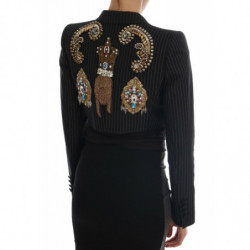 Giacca blazer da fiaba in cristallo nero - IT46 - L
