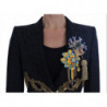 Giacca blazer da fiaba in cristallo nero - IT46 - L