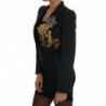 Giacca blazer da fiaba in cristallo nero - IT38-XS