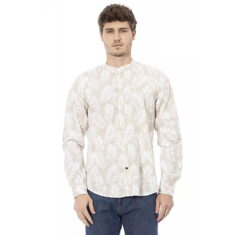 Camicia in cotone beige - L