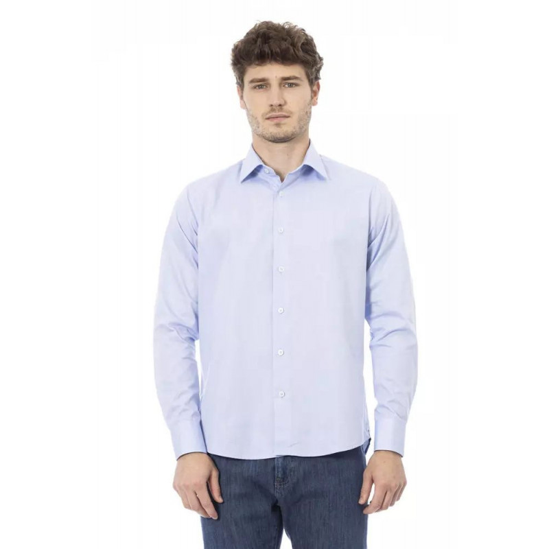 Camicia in cotone azzurro - XXL