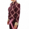 Giacca viola con blazer e trench a quadri - S