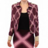 Giacca viola con blazer e trench a quadri - S