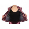 Giacca viola con blazer e trench a quadri - S