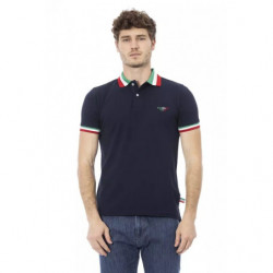 Polo in cotone blu - L
