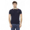 Polo in cotone blu - L