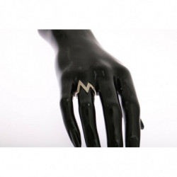Anello trasparente da donna autentico in argento - EU50 - US5