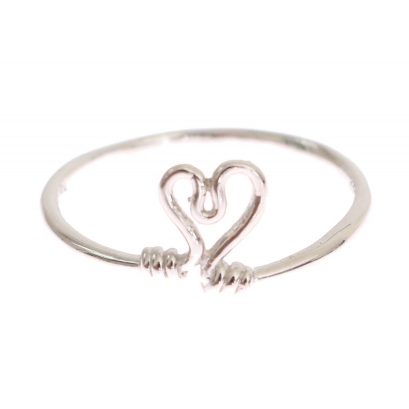 Anello in argento autentico con cuore d'amore da donna - EU59 - US9,5