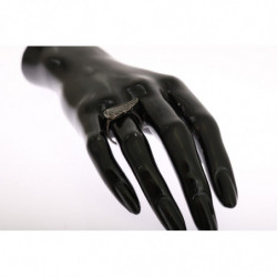 Anello da donna in argento nero CZ rodiato 925 - EU58 - US9