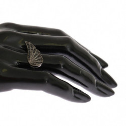 Anello da donna in argento nero CZ rodiato 925 - EU58 - US9