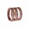 Anello rosa con CZ trasparente in oro 925 argento - EU50 - US5