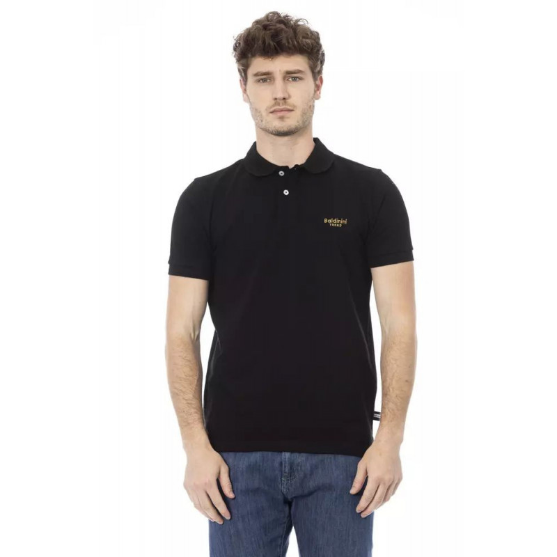 Polo in cotone nero - XL