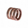 Anello rosa con CZ trasparente in oro 925 argento - EU50 - US5